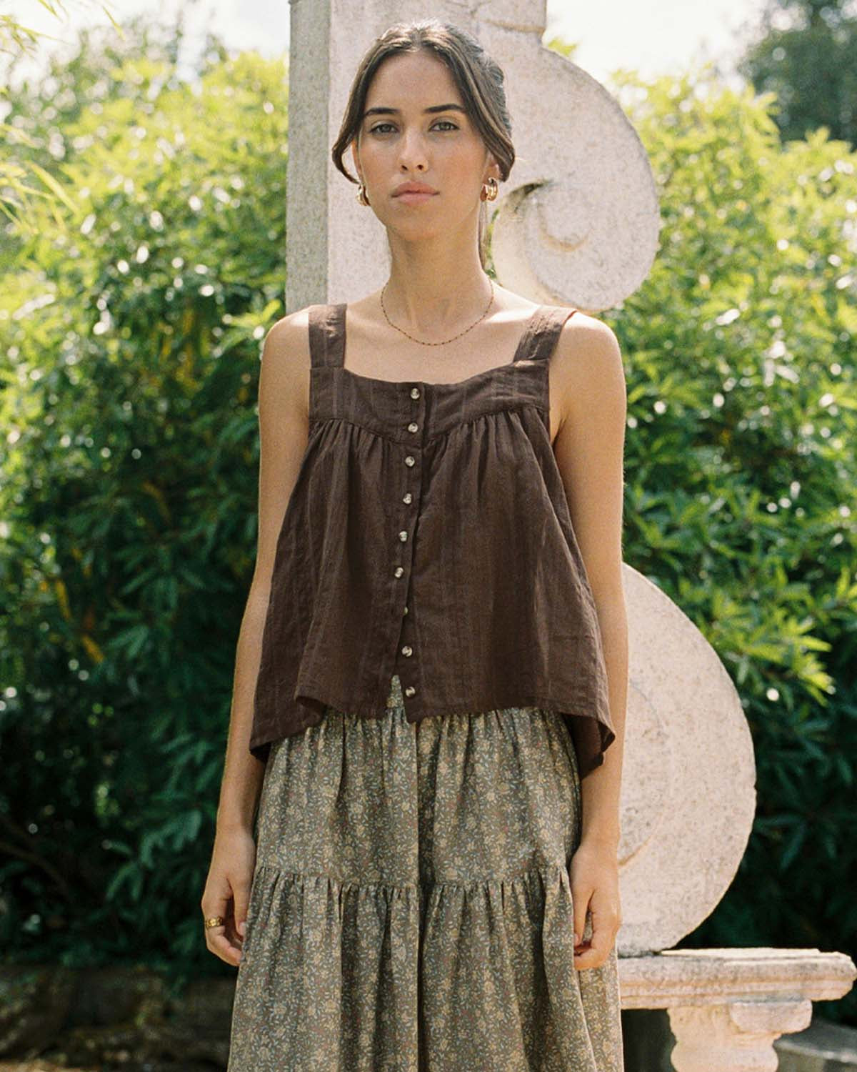 Last Chance | Nightie Tank | Earth Embroidery | 2X/3X