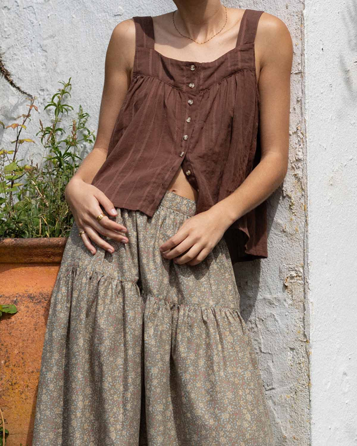 Last Chance | Nightie Tank | Earth Embroidery | 2X/3X