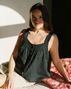 Nightie Tank | Noir Embroidery