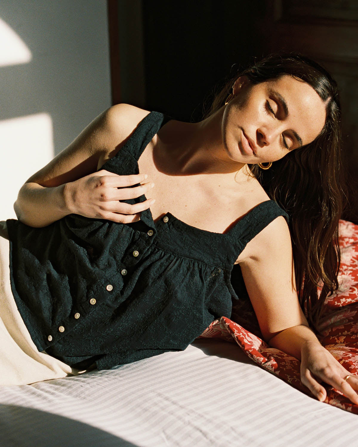 Nightie Tank | Noir Embroidery
