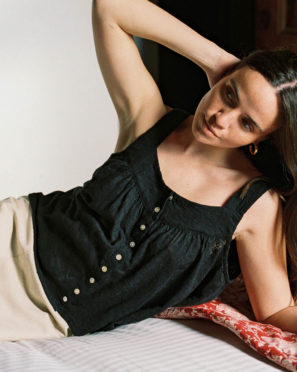 Nightie Tank | Noir Embroidery