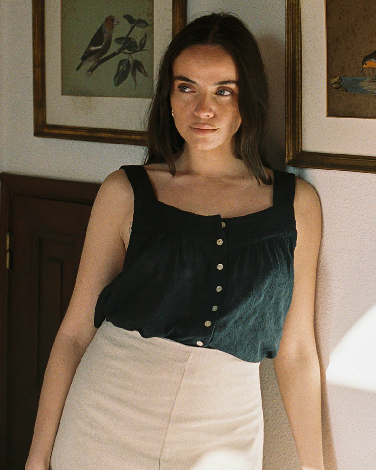 Nightie Tank | Noir Embroidery