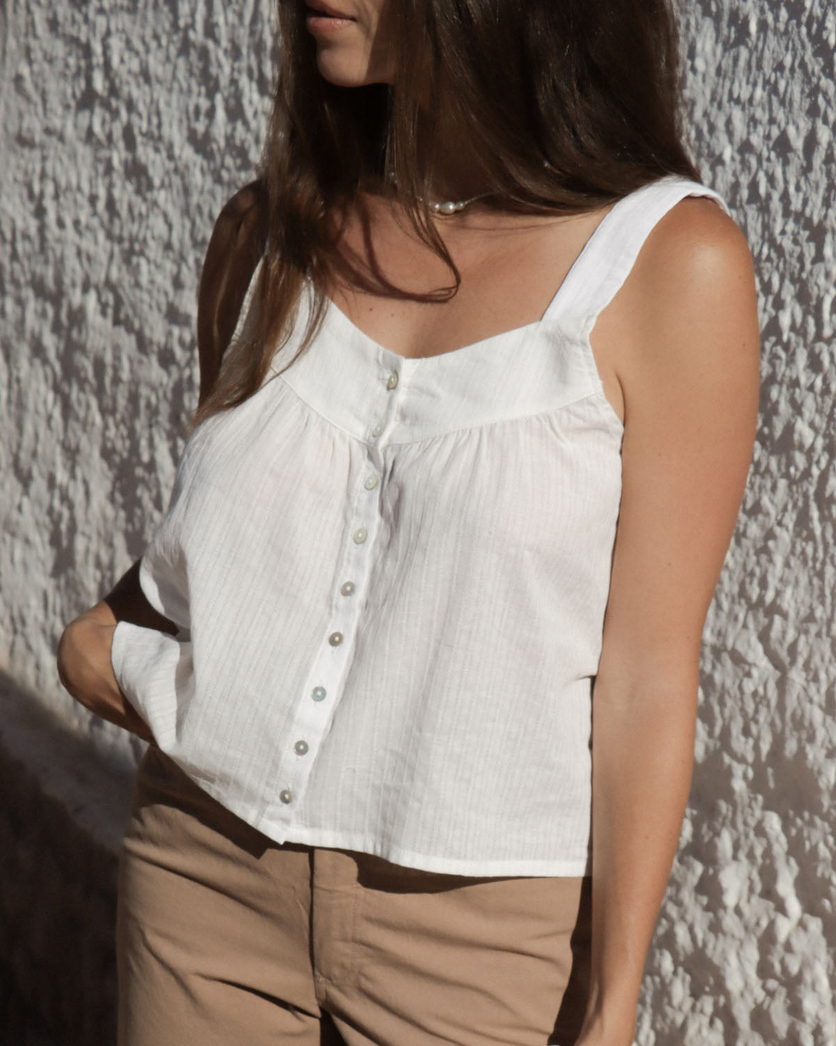 Eyelet Tank Top - Pure White - Hatley CA