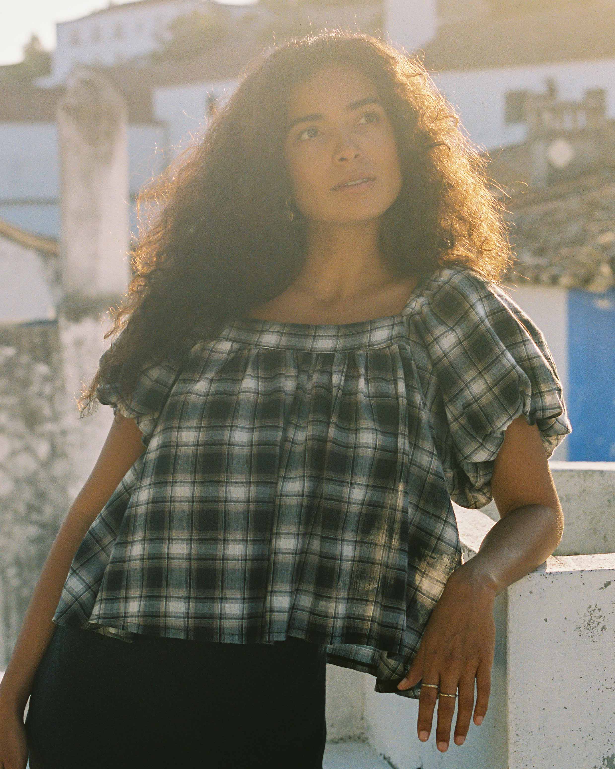Nuage Blouse | Tavern Plaid