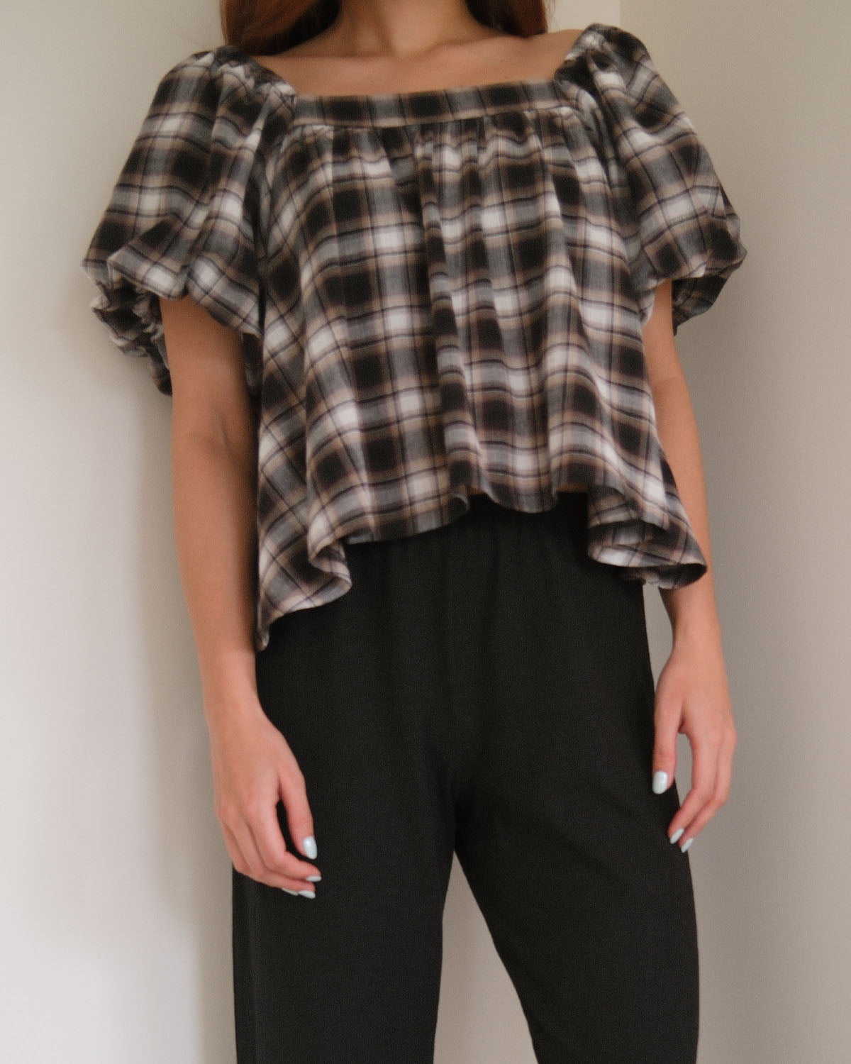 Nuage Blouse | Tavern Plaid