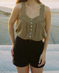 black shorts made from organic cotton
