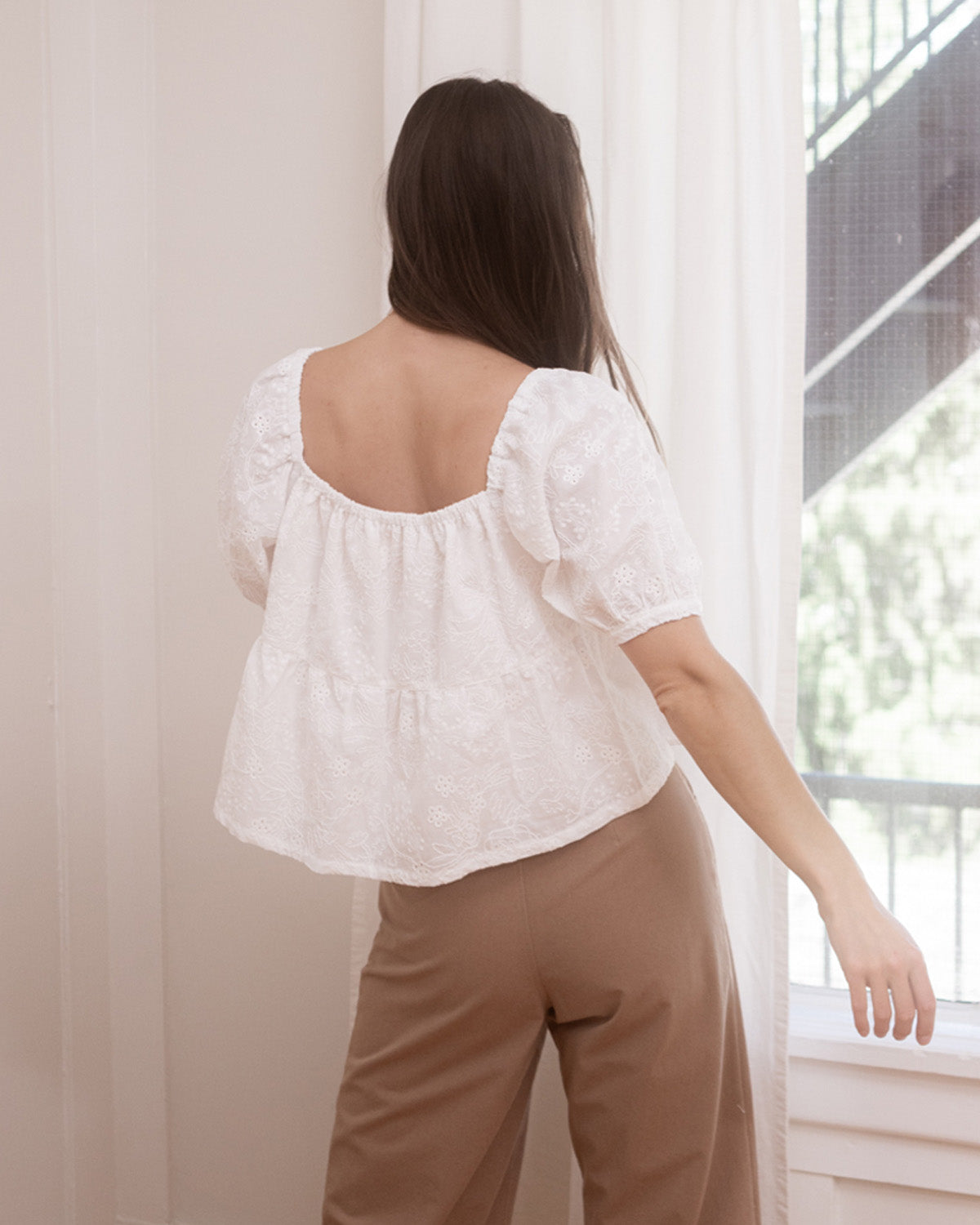 Prairie Blouse | Embroidered White