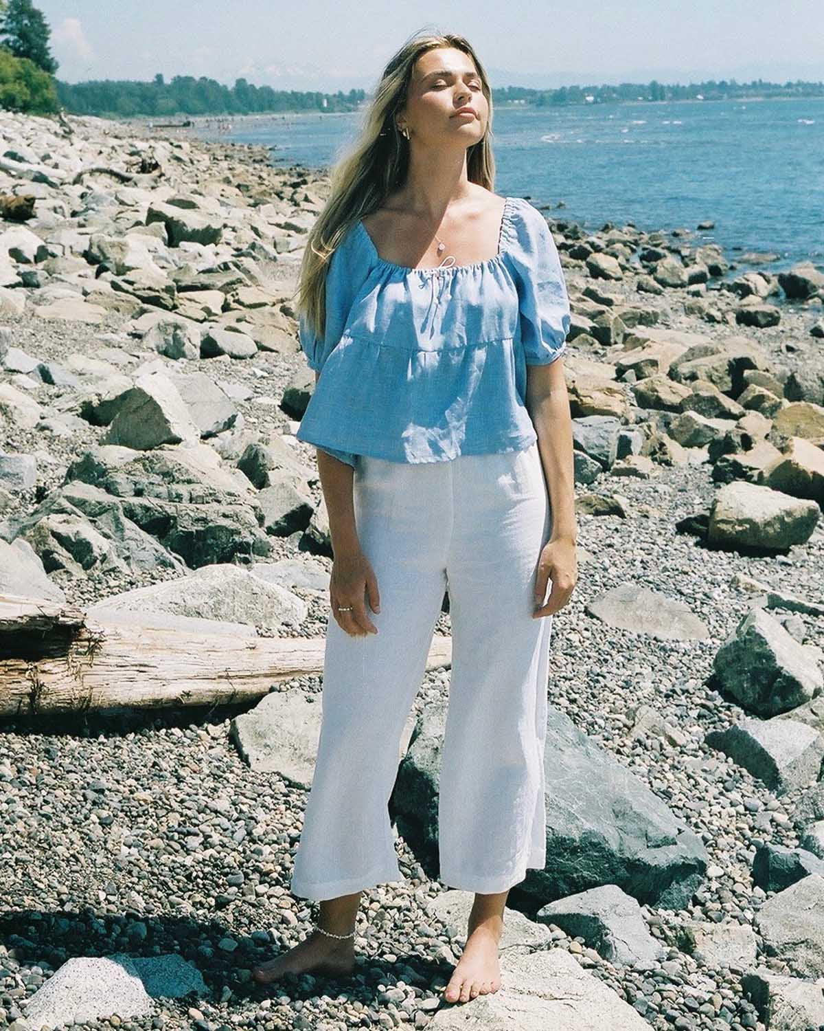 Aura Flared Pant - Glacial Lake