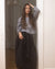 black 100% cotton long skirt