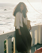 cotton, brown long skirt with ruffle