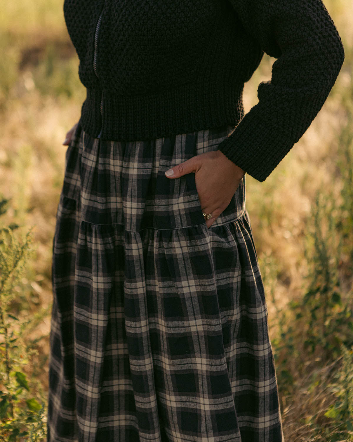 Prairie Skirt | Espresso Plaid