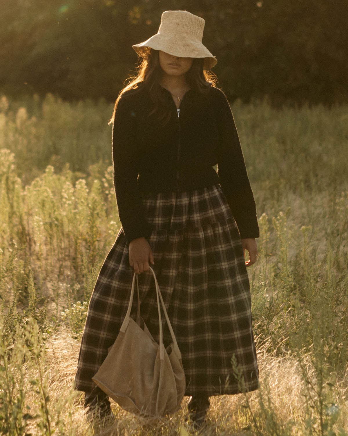 Prairie Skirt | Espresso Plaid