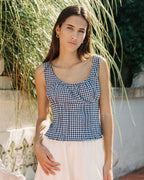 Rêverie Blouse | Navy Gingham