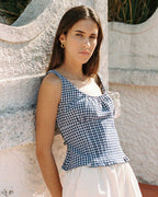 Rêverie Blouse | Navy Gingham