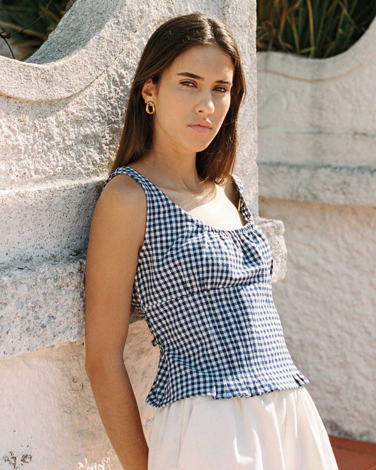 Rêverie Blouse | Navy Gingham