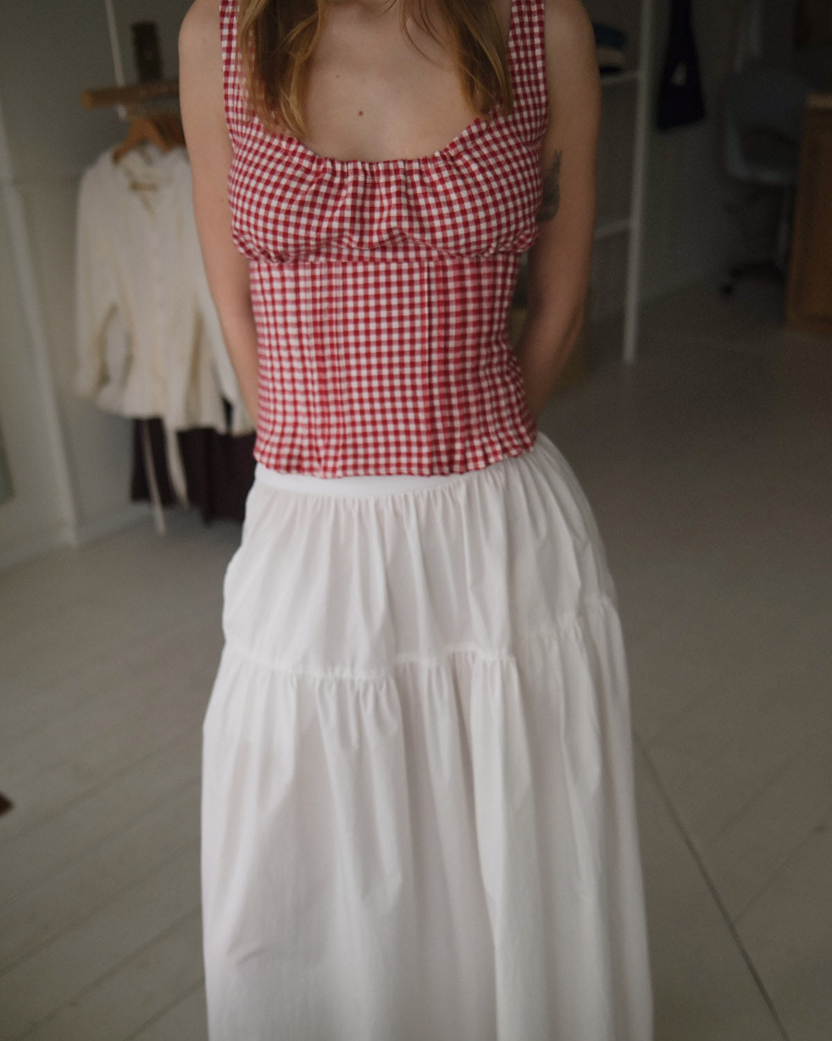 Rêverie Blouse | Red Gingham