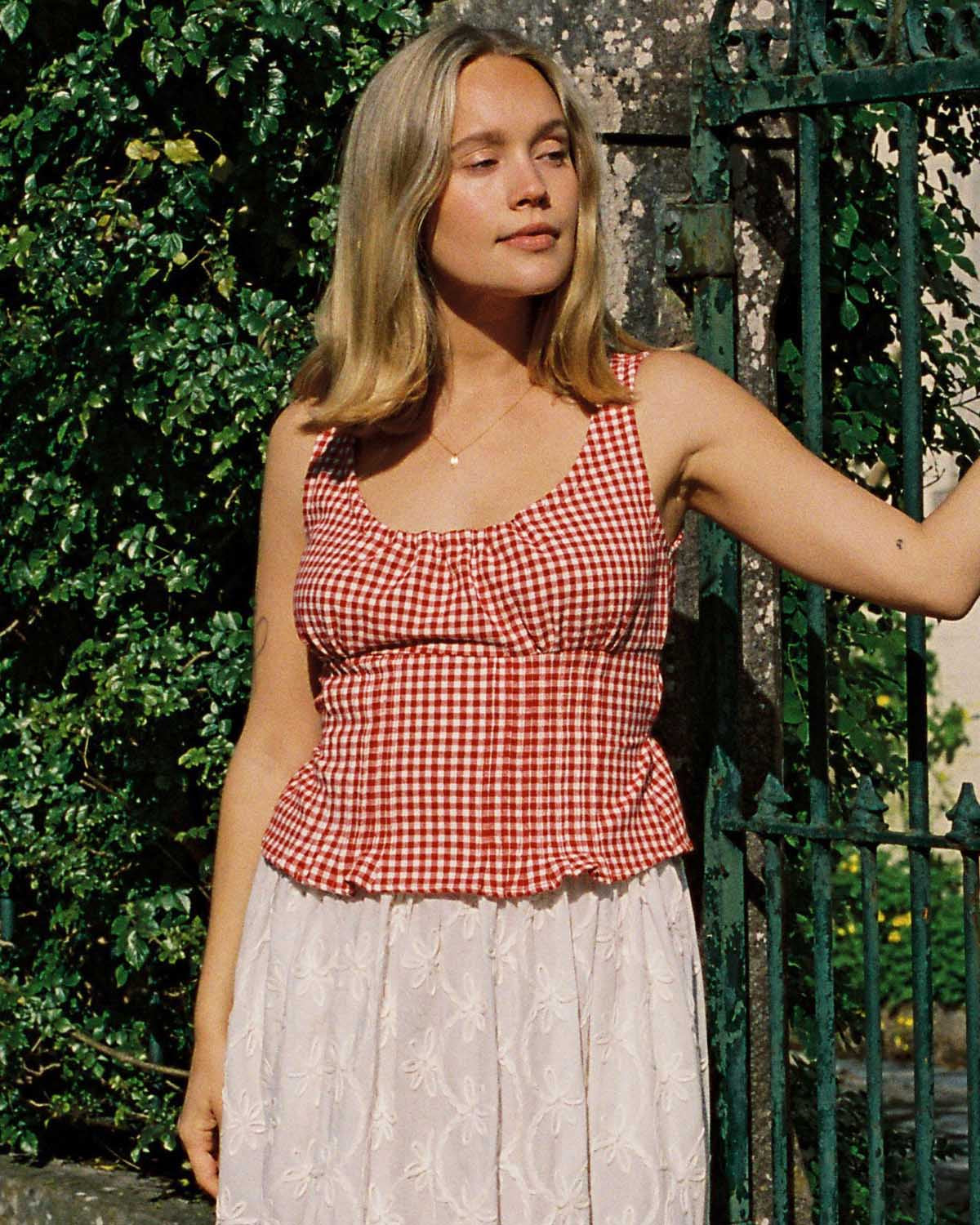 Rêverie Blouse | Red Gingham