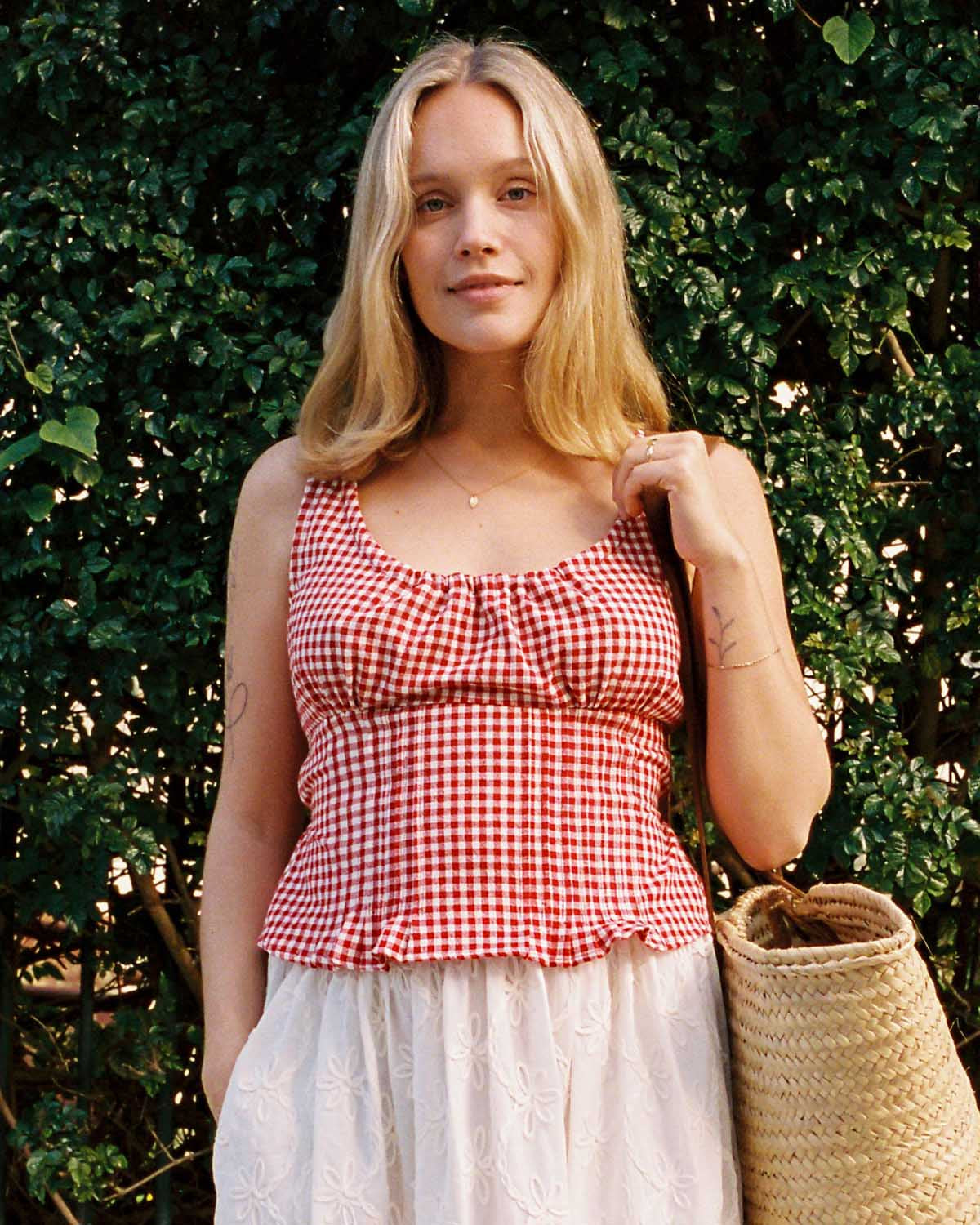 Rêverie Blouse | Red Gingham