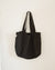 black linen tote