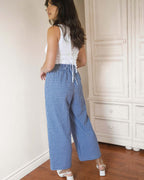 Aura Pants | Navy Gingham