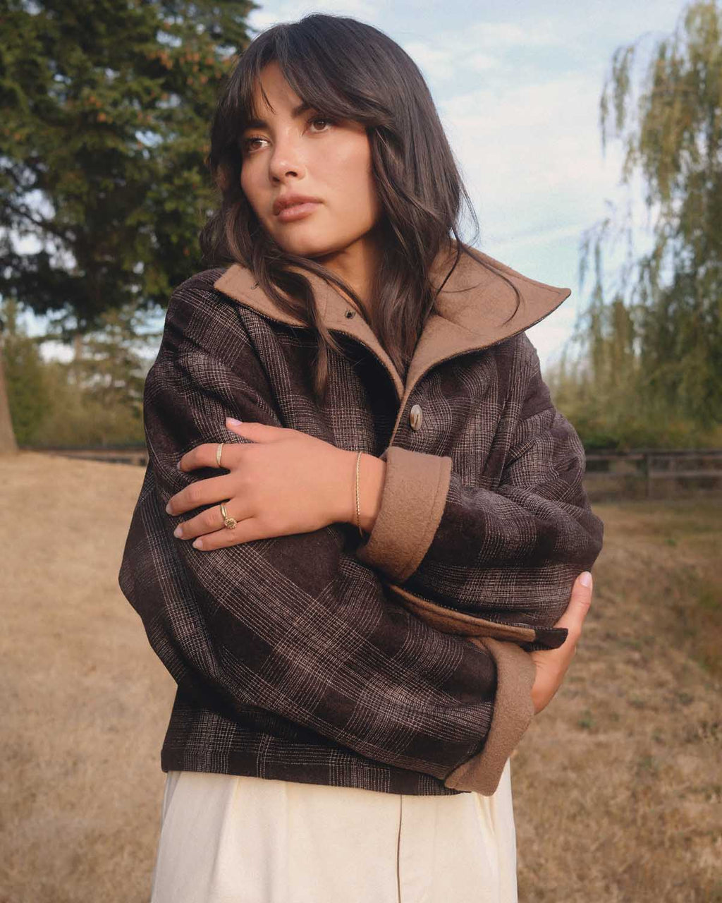 Bastien Coat | Truffle Plaid