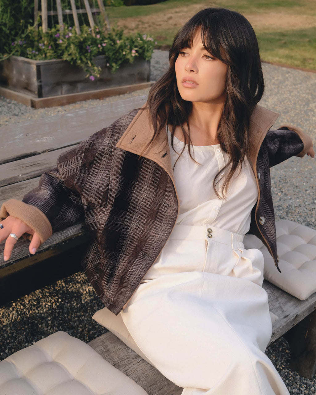 Bastien Coat | Truffle Plaid