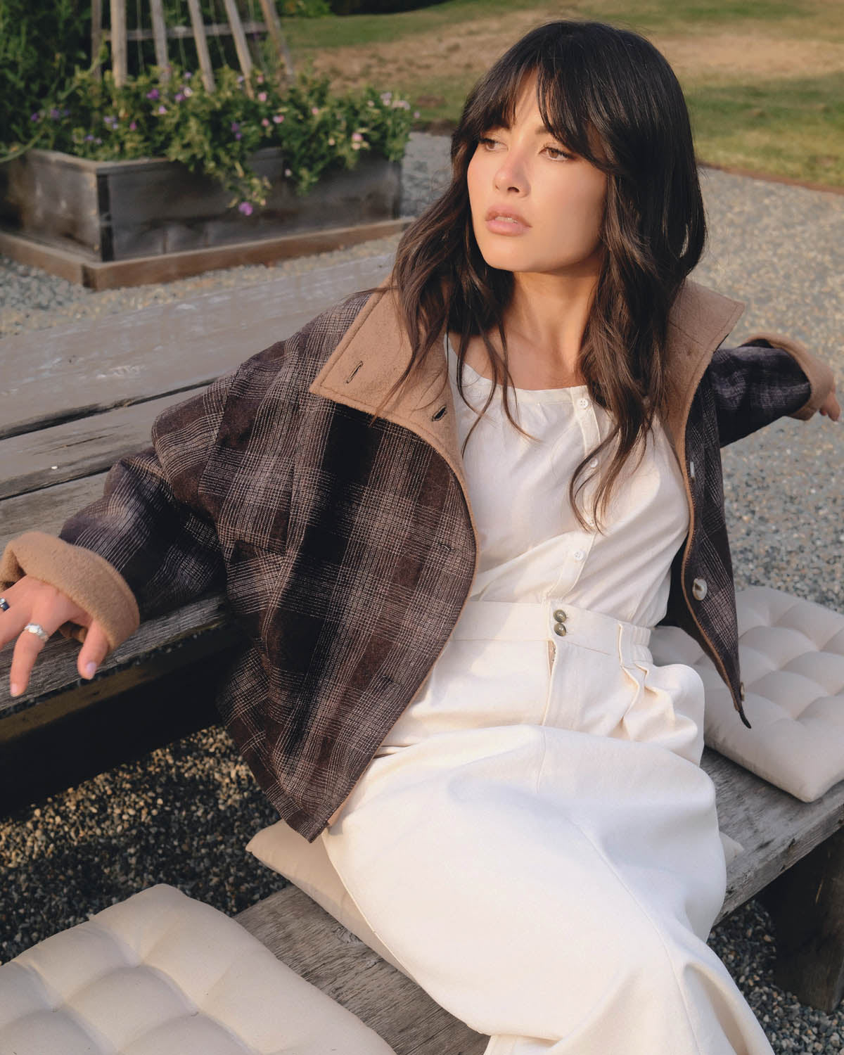 Bastien Coat | Truffle Plaid