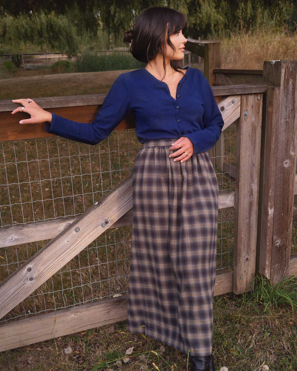 Brodie Skirt | Ink & Oat Plaid