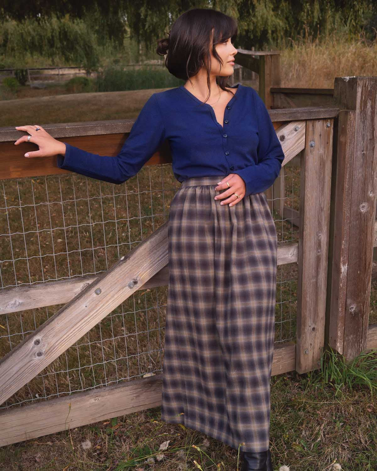 Brodie Skirt | Ink & Oat Plaid