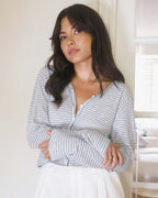 Casita Cardigan | Charcoal Stripe