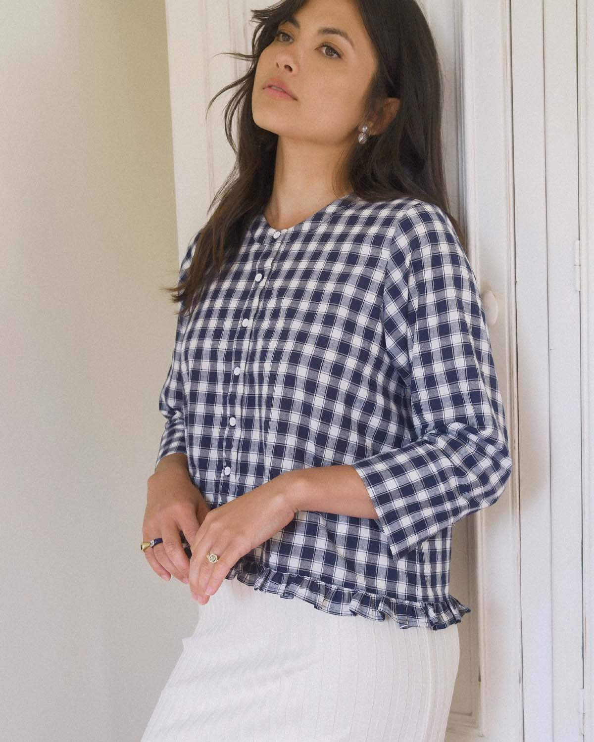 Claire Blouse | Écolière Plaid