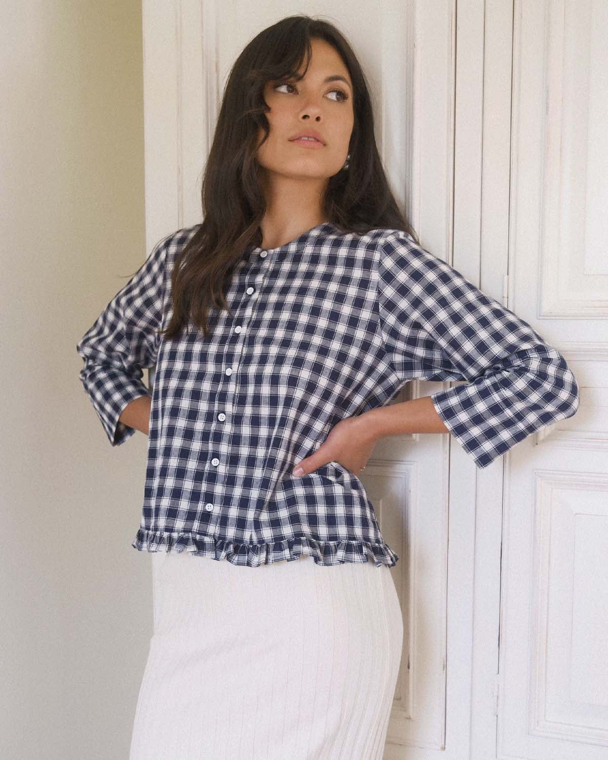 Claire Blouse | Écolière Plaid