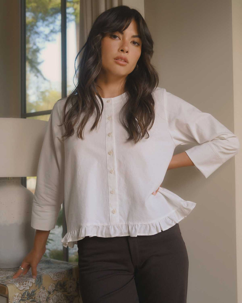 Claire Blouse | Ivory