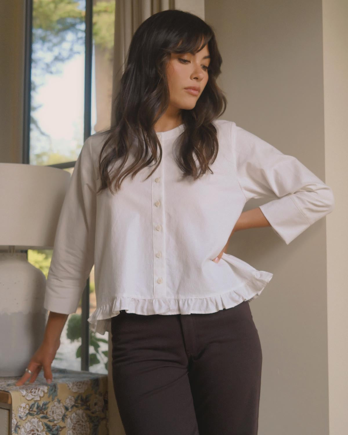 Claire Blouse | Ivory