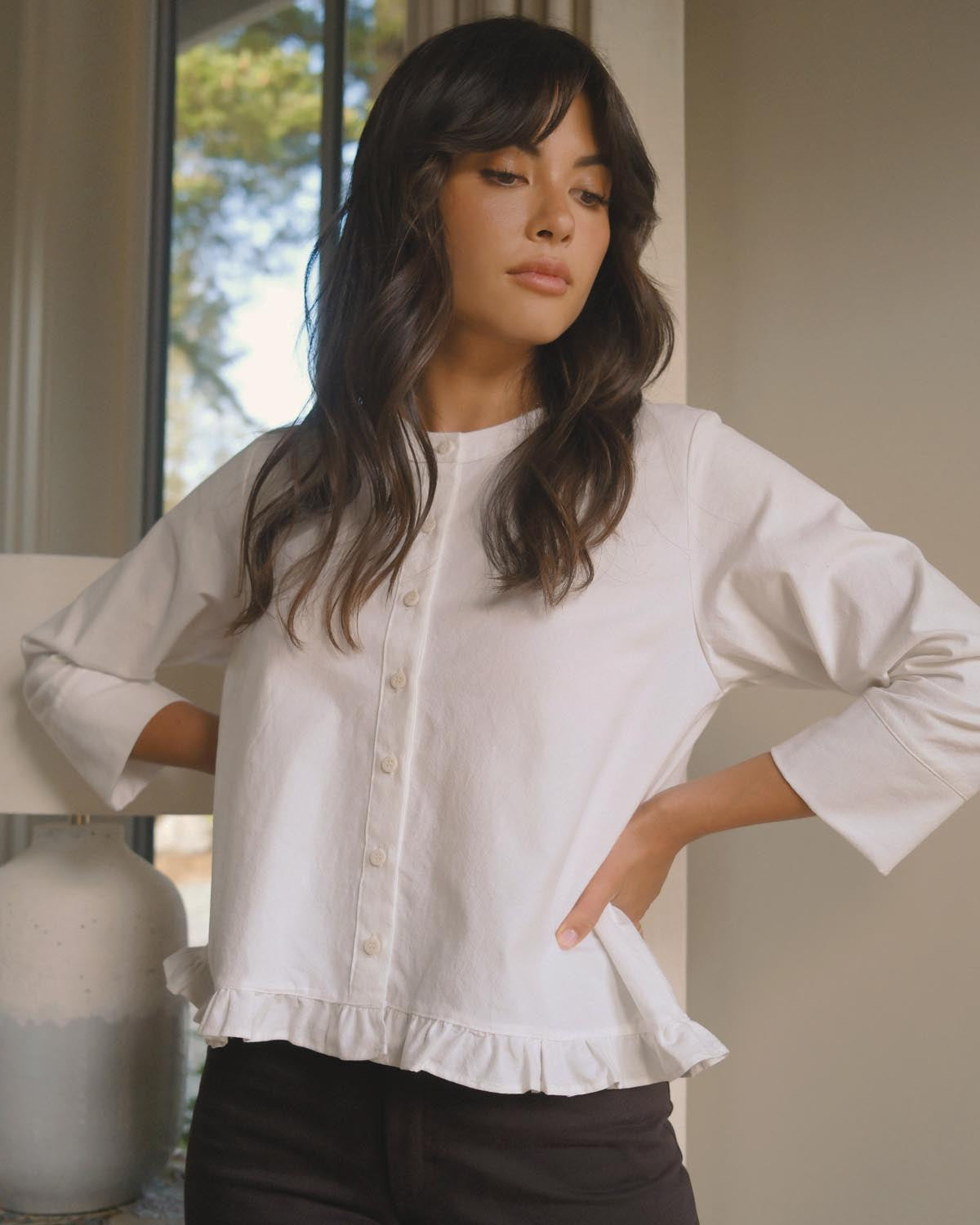Claire Blouse | Ivory