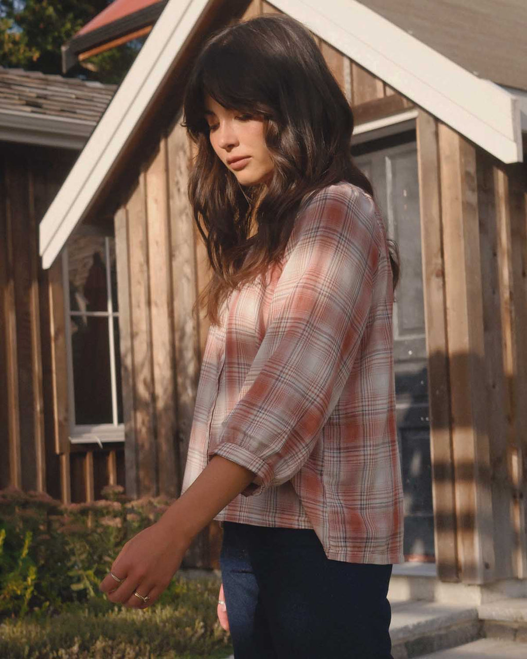 Cleo Blouse | Cider Plaid