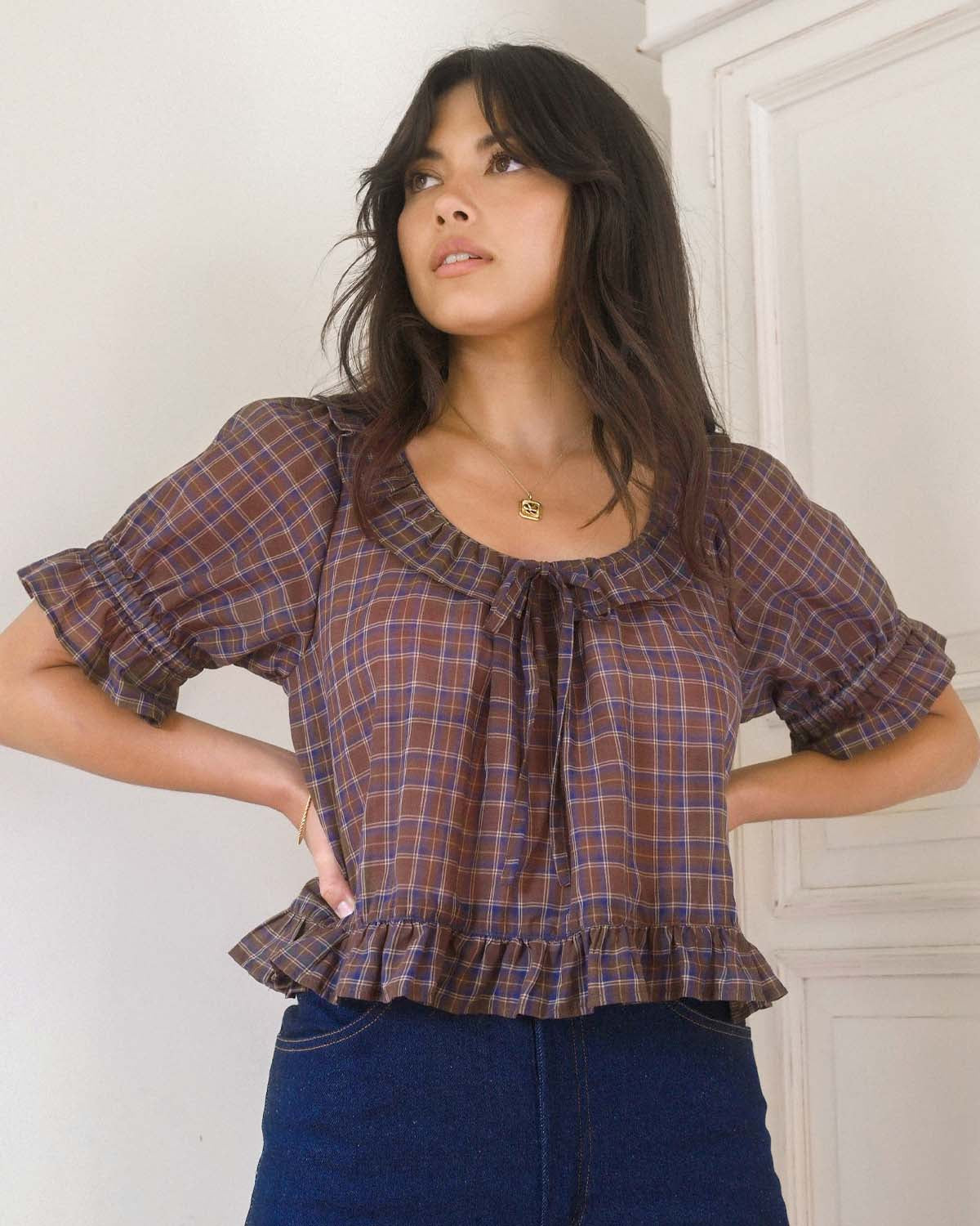 Doll Blouse | Highland Plaid