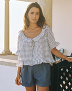 Doll Blouse | Porcelain Plaid