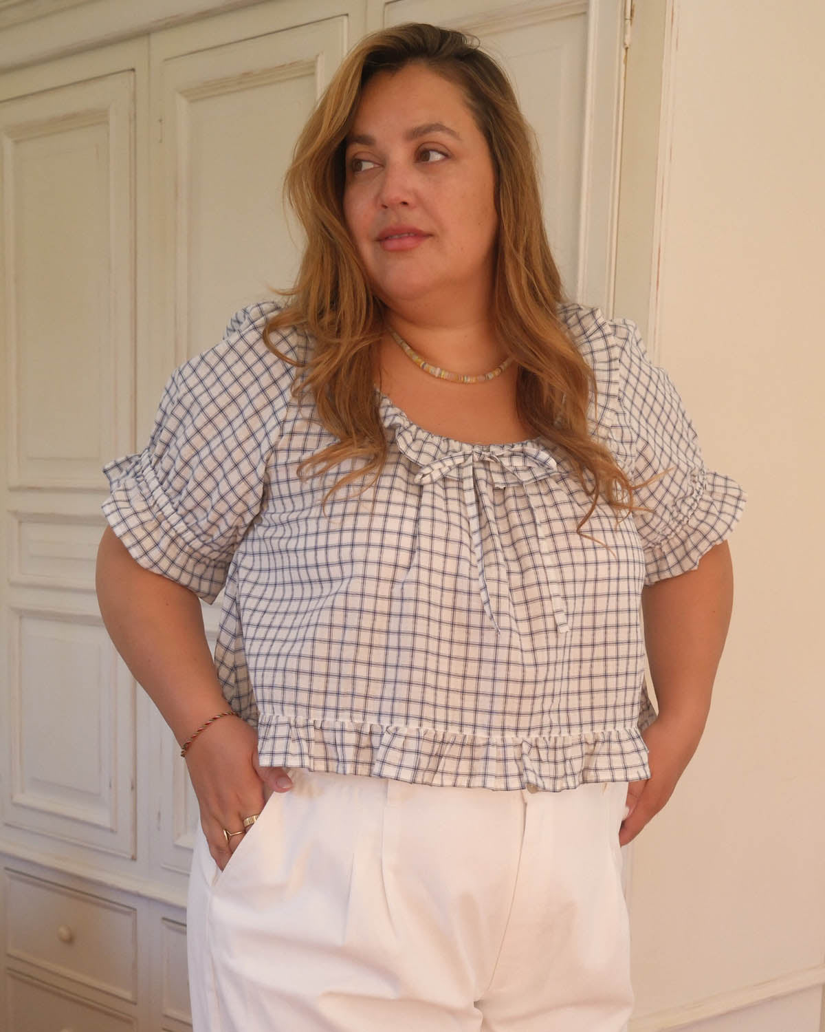Doll Blouse | Porcelain Plaid