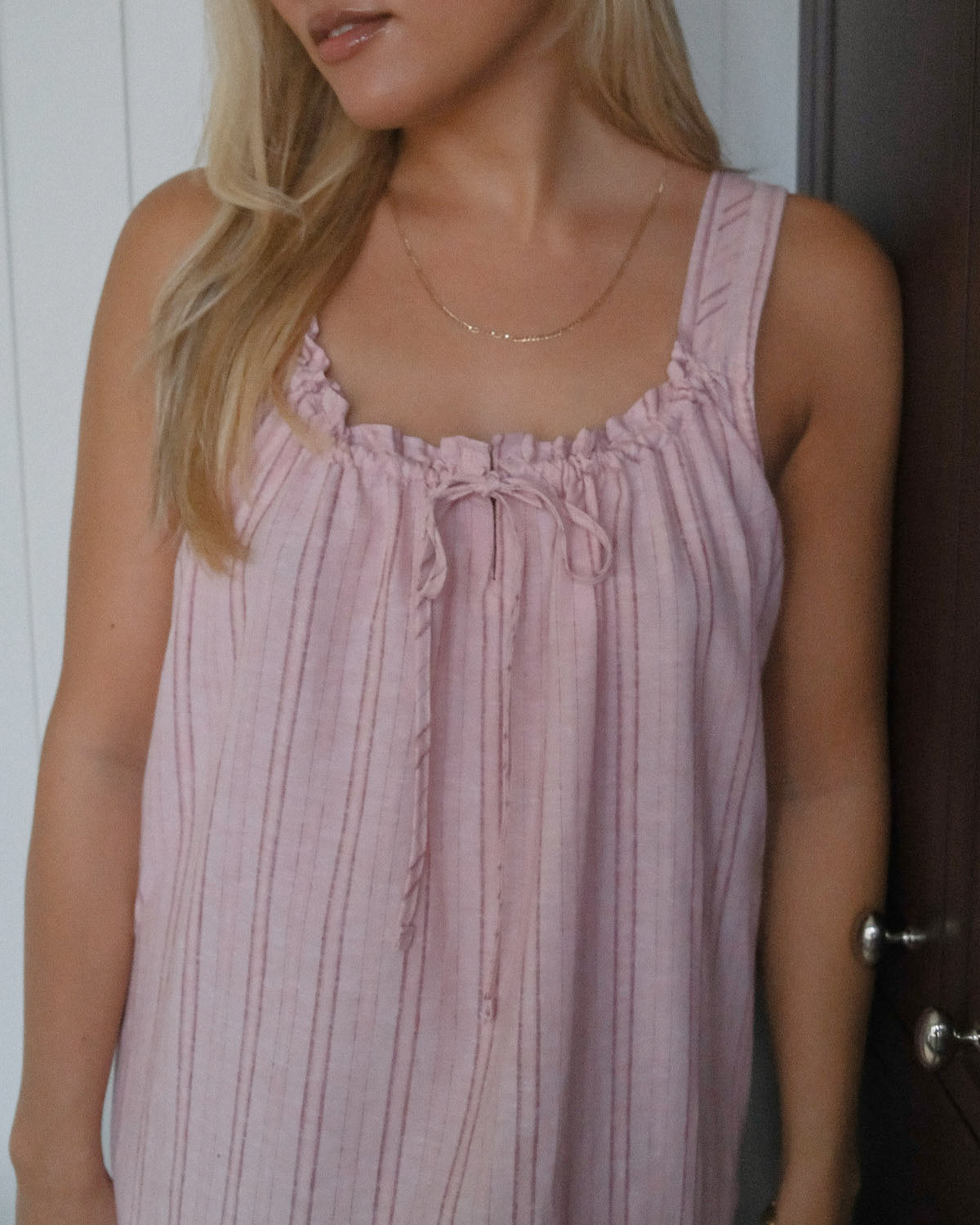 Gigi Dress | Long | Peony Stripe