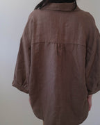 Haven Blouse | Mocha Stripe