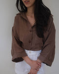 Haven Blouse | Mocha Stripe