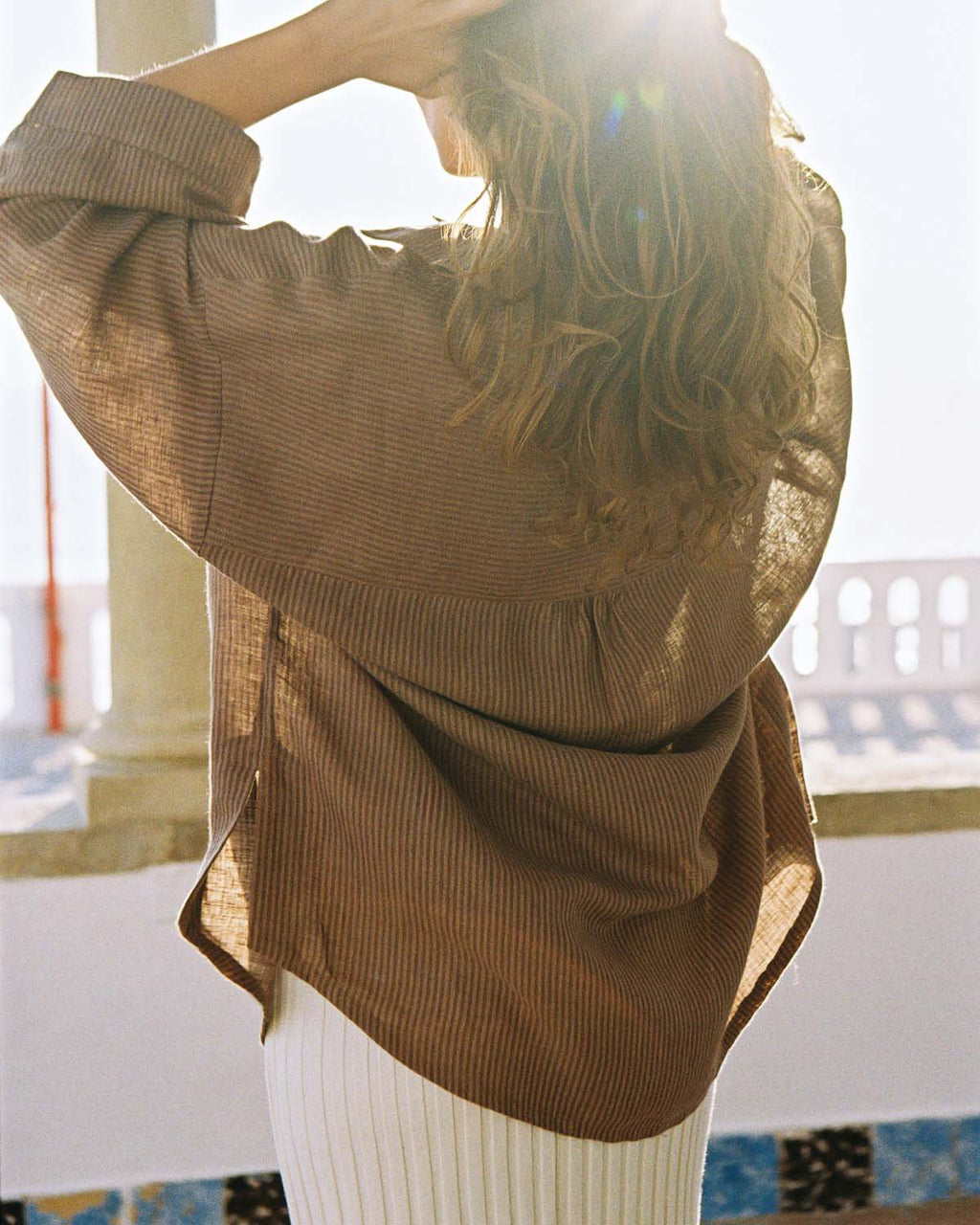 Haven Blouse | Mocha Stripe