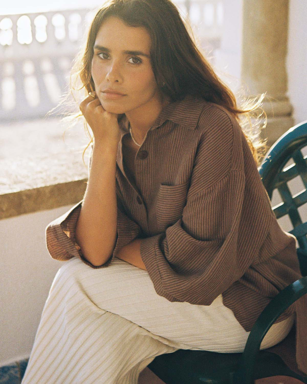 Haven Blouse | Mocha Stripe