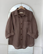 Haven Blouse | Mocha Stripe