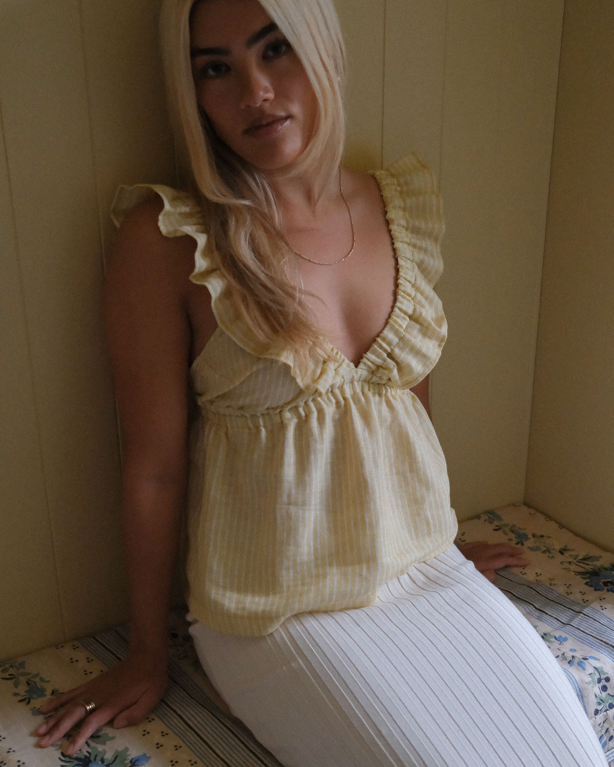 Milos Top | Limoncello Stripe