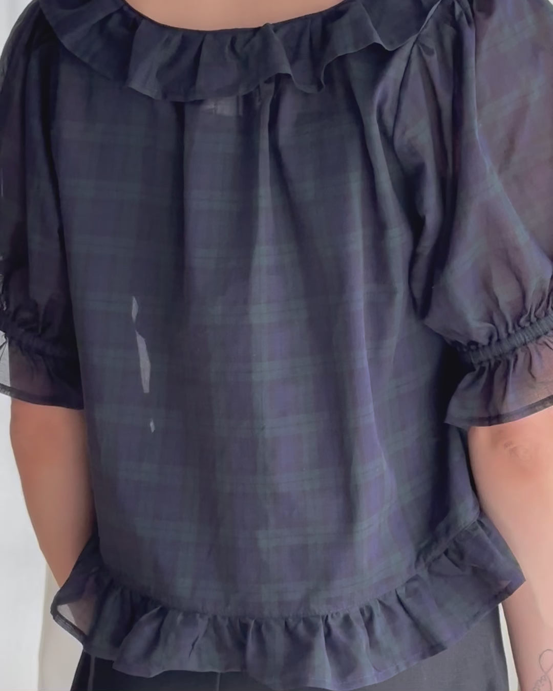 Doll Blouse | Holiday Plaid