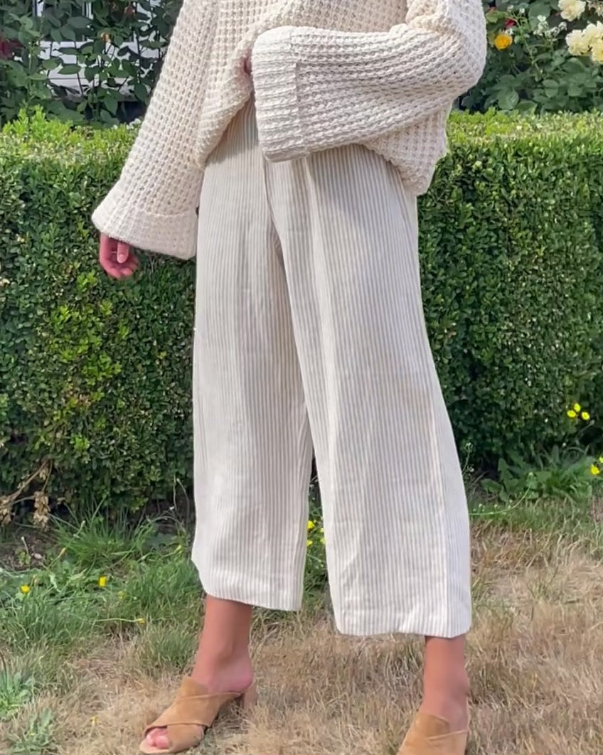 Aura Pants | Stone Stripe
