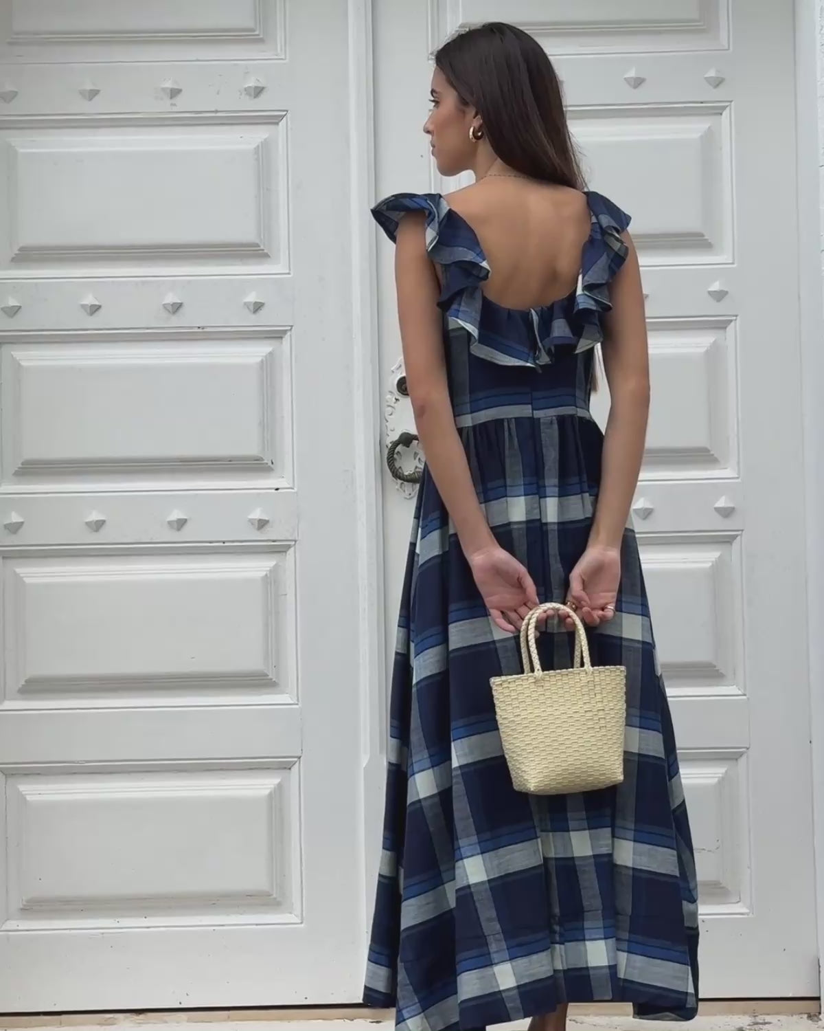 Céleste Dress | Blue Plaid