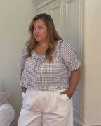 Doll Blouse | Porcelain Plaid